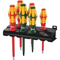 Wera 6 Piece Kraftform Plus 160I/168I Kraftform Plus VDE Insulated Screwdriver Set