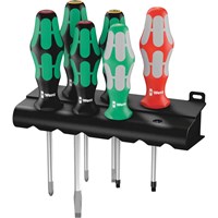 Wera 6 Piece Kraftform Plus 334/368/6 Screwdriver Set