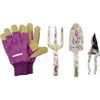 Draper 4 Piece Floral Pattern Garden Tool Set