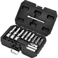 Draper 18 Piece 3/8" & 1/4" Drive Thin Wall PSG Glow Plug Socket Set