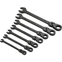 Draper 7 Piece Combination Flexible Heads Ratchet Spanner Set Draper 7 Piece Combination Flexible Heads Ratchet Spanner Set