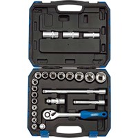 Draper 24 Piece 1/2" Drive Hex Socket Set Metric Draper 24 Piece 1/2" Drive Hex Socket Set Metric