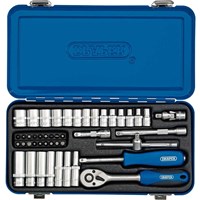 Draper 47 Piece 1/4" Drive Hex Socket Set Metric Draper 47 Piece 1/4" Drive Hex Socket Set Metric