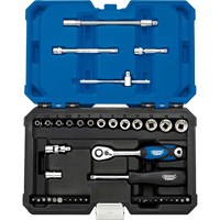 Draper Expert 43 Piece 1/4" Drive Bi Hex Socket and Screwdriver Bit Set Metric