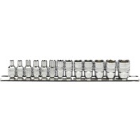 Draper 13 Piece 1/4" Drive Hex Socket Set Metric Set On Rail Draper 13 Piece 1/4" Drive Hex Socket Set Metric Set On Rail