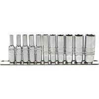 Draper Expert 11 Piece 1/4" Drive Deep Hex Socket Set Imperial on Rail Draper Expert 11 Piece 1/4" Drive Deep Hex Socket Set Imperial on Rail