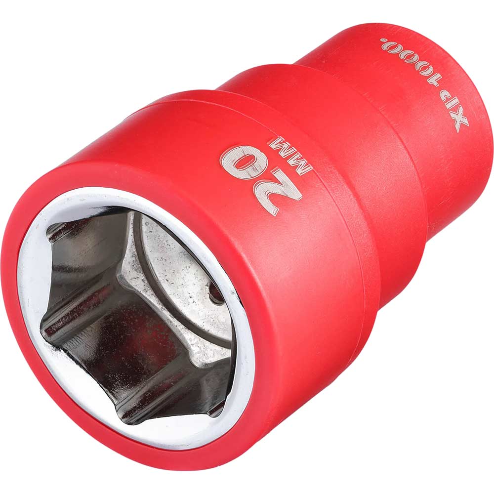Draper Xp1000 3/8" Drive Vde Insulated Hexagon Socket 3/8" 20Mm Size 3