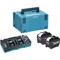 Makita 1910A2-5 40v Max XGT Cordless 2 Battery 8ah and Charger Kit Makita 1910A2-5 40v Max XGT Cordless 2 Battery 8ah and Charger Kit