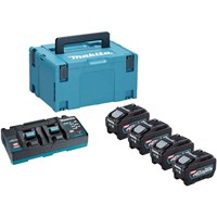 Makita 191U48-0 40v Max XGT Cordless 4 Battery 5ah and Charger Kit Makita 191U48-0 40v Max XGT Cordless 4 Battery 5ah and Charger Kit