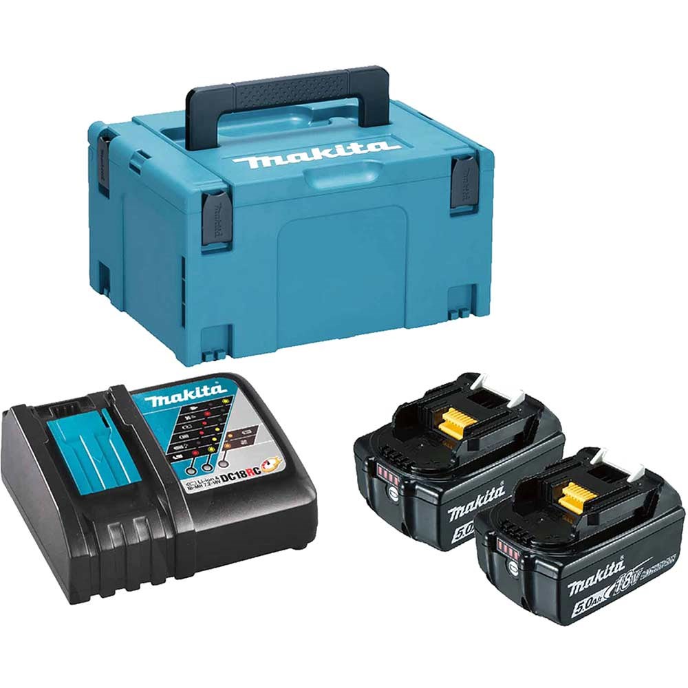 Makita 197803-2 18v LXT Cordless Battery 5ah and Charger Kit
