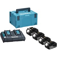 Makita 198095-6 18v LXT Cordless 4 Battery 6ah and Charger Kit Makita 198095-6 18v LXT Cordless 4 Battery 6ah and Charger Kit