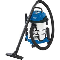 Draper Wet and Dry Vacuum Cleaner With Stainless Steel Tank 20L Draper Wet and Dry Vacuum Cleaner With Stainless Steel Tank 20L