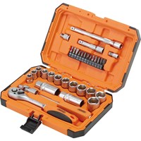 Draper 34 Piece 1/4" and 3/8" Drive Hi-Torq Hexagon Socket Set Draper 34 Piece 1/4" and 3/8" Drive Hi-Torq Hexagon Socket Set