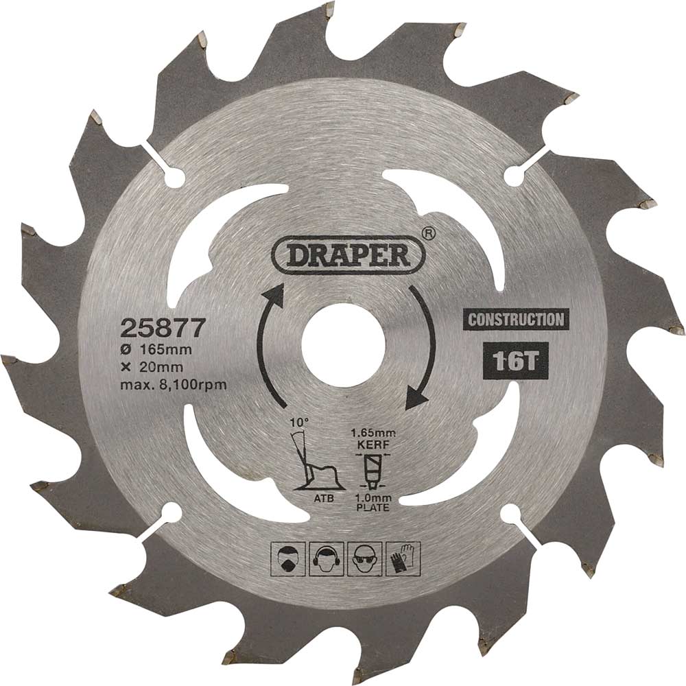 Draper Tct Construction Circular Saw Blade Size 16
