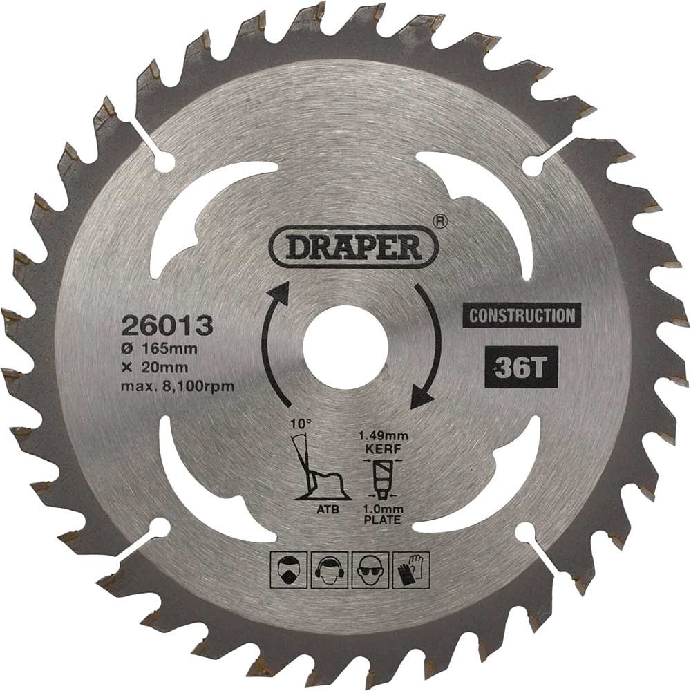 Draper Tct Construction Circular Saw Blade Size 36