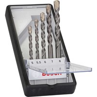 Bosch 5 Piece Silver Percussion Masonry Drill Bit Set