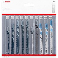 Bosch 10 Piece Jigsaw Blade Set for Wood and Metal Bosch 10 Piece Jigsaw Blade Set for Wood and Metal