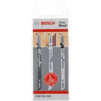 Bosch 15 Piece Assorted Wood Jigsaw Blades Set + FOC Carbide Blade Bosch 15 Piece Assorted Wood Jigsaw Blades Set + FOC Carbide Blade