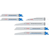 Bosch Pro 6 Piece Demolition Reciprocating Saw Blade Set Bosch Pro 6 Piece Demolition Reciprocating Saw Blade Set
