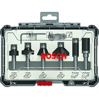 Bosch 6 Piece Trim and Edging 1/4" Shank Router Bit Set Bosch 6 Piece Trim and Edging 1/4" Shank Router Bit Set