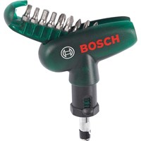 Bosch Ratchet T Handle Screwdriver and 9 Piece Bit Set Bosch Ratchet T Handle Screwdriver and 9 Piece Bit Set
