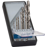 Bosch Robust Line 7 Piece HSS Hex Shank Brad Point Drill Set