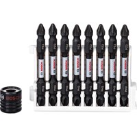 Bosch 9 Piece Double Ended Impact PH2 / PZ2 Screwdriver Bit Set and Magnetic Sleeve Bosch 9 Piece Double Ended Impact PH2 / PZ2 Screwdriver Bit Set and Magnetic Sleeve