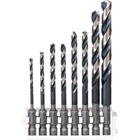 Bosch 8 Piece Impact Control Hex Shank HSS Drill Bit Set for Tapping