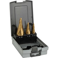 Bosch 3 Piece HSS-TiN Step Drill Bit Set