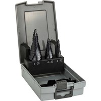 Bosch 3 Piece HSS-AlTiN Step Drill Bit Set Bosch 3 Piece HSS-AlTiN Step Drill Bit Set