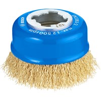 Bosch X Lock Crimped Brass Wire Cup Brush  Bosch X Lock Crimped Brass Wire Cup Brush