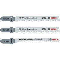 Bosch 3 Piece Jigsaw Blade Set for Laminates Bosch 3 Piece Jigsaw Blade Set for Laminates