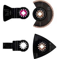 Bosch 4 Piece Starlock Oscillating Multi Tool Grout and Tiling Blade Set  Bosch 4 Piece Starlock Oscillating Multi Tool Grout and Tiling Blade Set