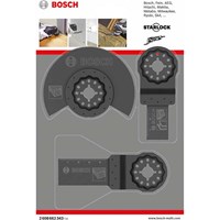 Bosch 3 Piece Universal Starlock Oscillating Multi Tool Cutting Blade Set Bosch 3 Piece Universal Starlock Oscillating Multi Tool Cutting Blade Set
