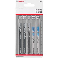 Bosch 5 Piece U Shank Jigsaw Blade Set for Wood and Metal Bosch 5 Piece U Shank Jigsaw Blade Set for Wood and Metal
