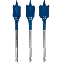Bosch Expert 3 Piece Self Cut Speed Flat Spade Drill Bit Set