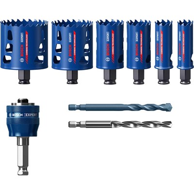Bosch Expert 9 Piece Power Change Tough Material Universal Hole Saw Set