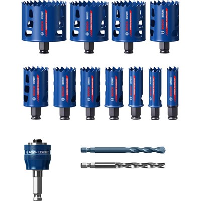 Bosch Expert 14 Piece Power Change Tough Material Universal Hole Saw Set