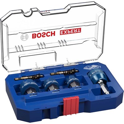 Bosch Expert 6 Piece Power Change Carbide Sheet Metal Hole Saw Set