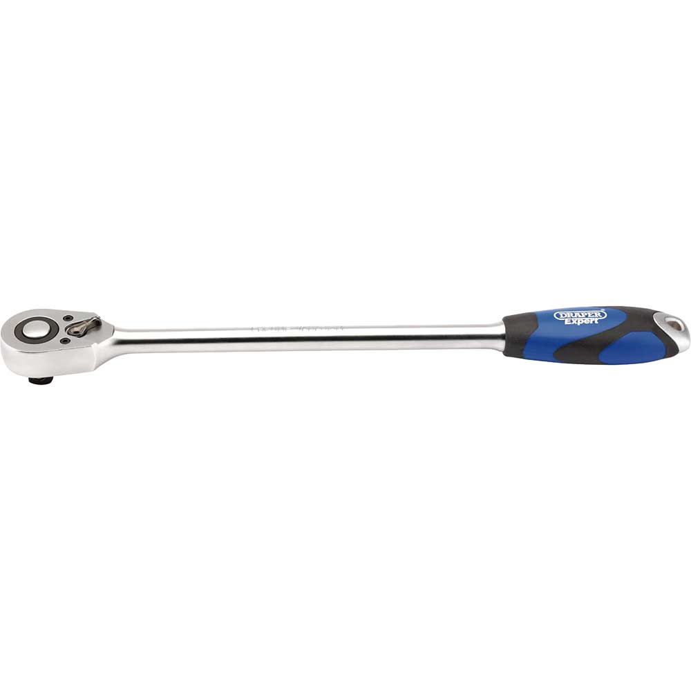 Draper 1/2" Drive Extra Long Reversible Quick Release Soft Grip Ratchet 1/2"
