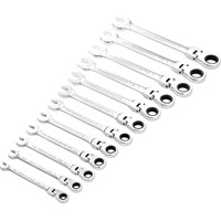 Draper Hi Torq 12 Piece Flexible Head Ratchet Combination Spanner Set Draper Hi Torq 12 Piece Flexible Head Ratchet Combination Spanner Set
