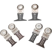 Fein 6 Piece Starlock Oscillating Multi Tool Wood and Metal E-Cut Cutting Blade Set  Fein 6 Piece Starlock Oscillating Multi Tool Wood and Metal E-Cut Cutting Blade Set