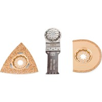 Fein 3 Piece Tiling Starlock Oscillating Multi Tool Tile Blade Set  Fein 3 Piece Tiling Starlock Oscillating Multi Tool Tile Blade Set