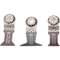 Fein 3 Piece Starlock Oscillating Multi Tool Wood and Metal E-Cut Cutting Blade Set  Fein 3 Piece Starlock Oscillating Multi Tool Wood and Metal E-Cut Cutting Blade Set