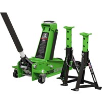 Sealey 3015CXHV Super Rocket Lift High Vis Trolley Jack and Axle Stands Combo Kit