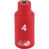 Draper 1/4" Drive VDE Fully Insulated Hexagon Socket Metric Draper 1/4" Drive VDE Fully Insulated Hexagon Socket Metric