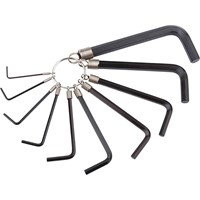 Draper 10 Piece Hexagon Allen Keyring Set Metric