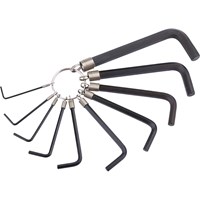 Draper 10 Piece Hexagon Allen Keyring Set Imperial
