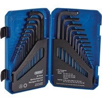 Draper 30 Piece Long Hexagon Allen Key Set Metric and Imperial