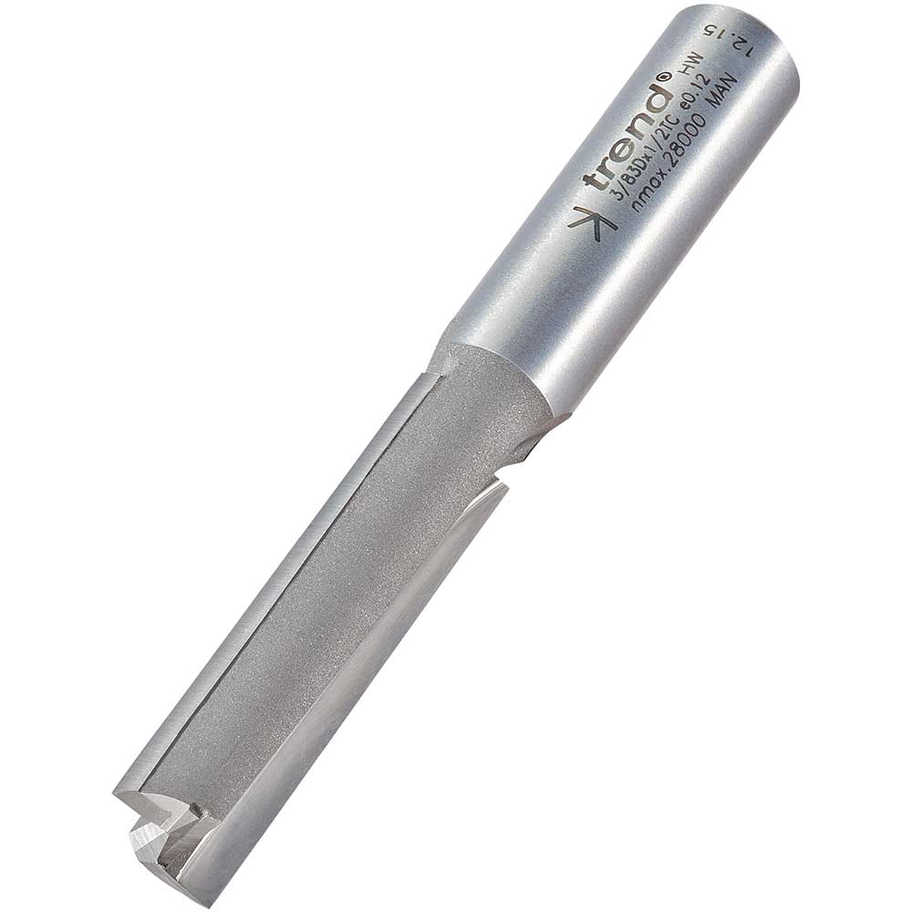 Trend 3/83Dx1/2Tc Two Flute Worktop Jig Router Cutter Size 3